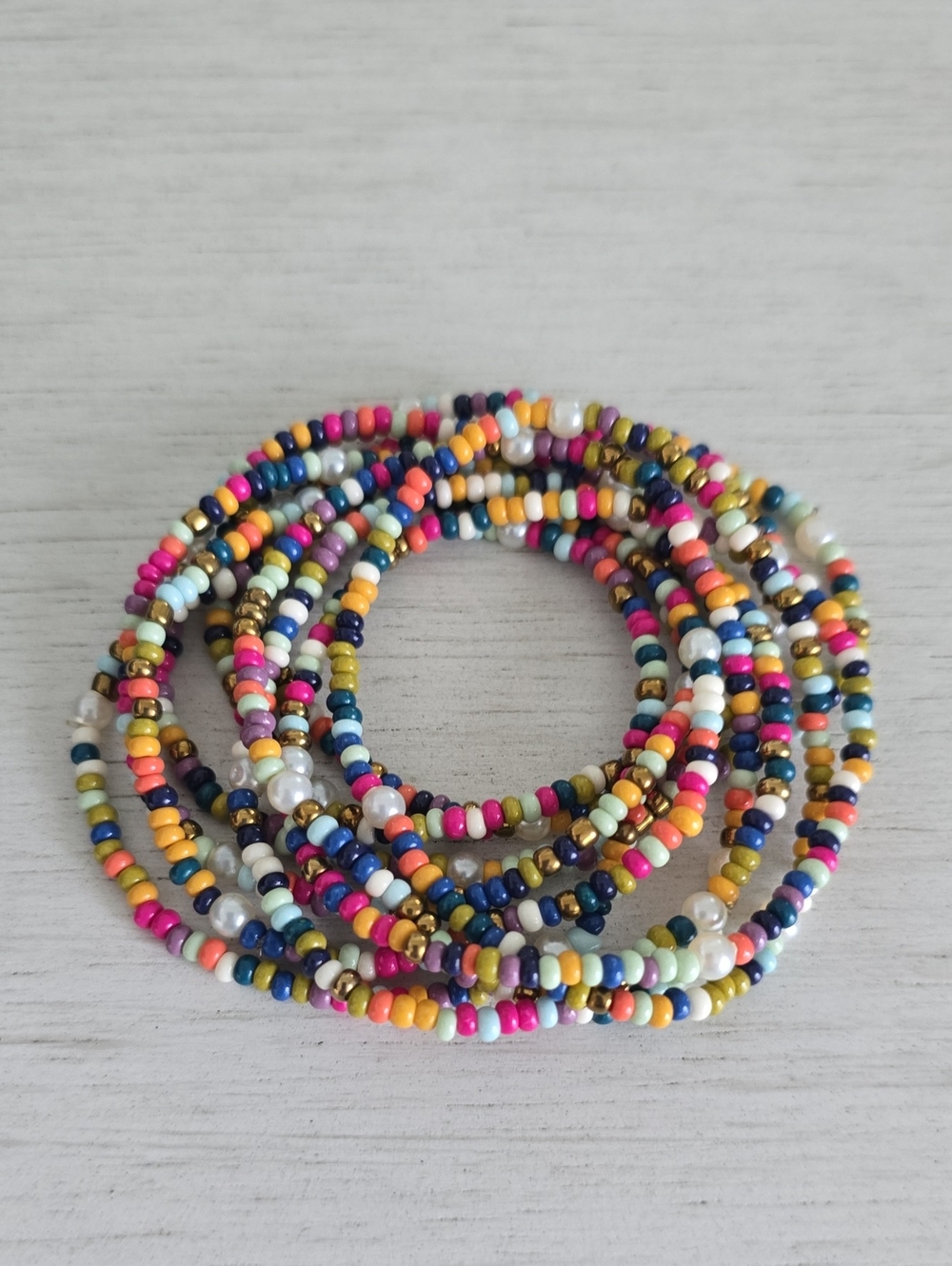 Multicolor Seed Bead Bracelet